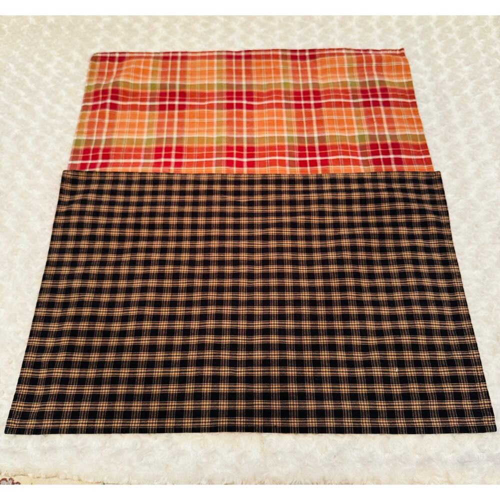 Park Designs Goldsboro NC Plaid Tartan Autumn Harvest Cotton Large Dish Towels